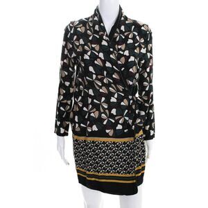Deby Debo Womens Ophelia Printed Floral Wrap Dress Black Size Small 11214355